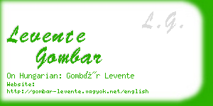levente gombar business card